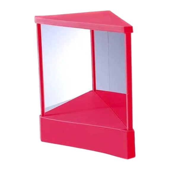Espejo que no se revierte, imagen estable y verdadera del espejo de maquillaje, espejo cosmético para corrección facial, sala de estar, tocador, mesa rojo rosado