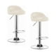 thumbnail image 1 of 2 Silla Bar Taburete Piso Altura Regulable Respaldo Ecocuero Beige, 1 of 2