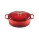 thumbnail image 1 of Horno holandés Le Creuset Signature Oval, 6,75 cuartos de galón, color cereza, 1 of 4