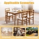 thumbnail image 1 of Original wood color solid wood dining table and chair set 5 pieces dining room table and chair set including 1 rectangle table + 4 back chairs Practical household wooden dining table and chair set, 1 of 3
