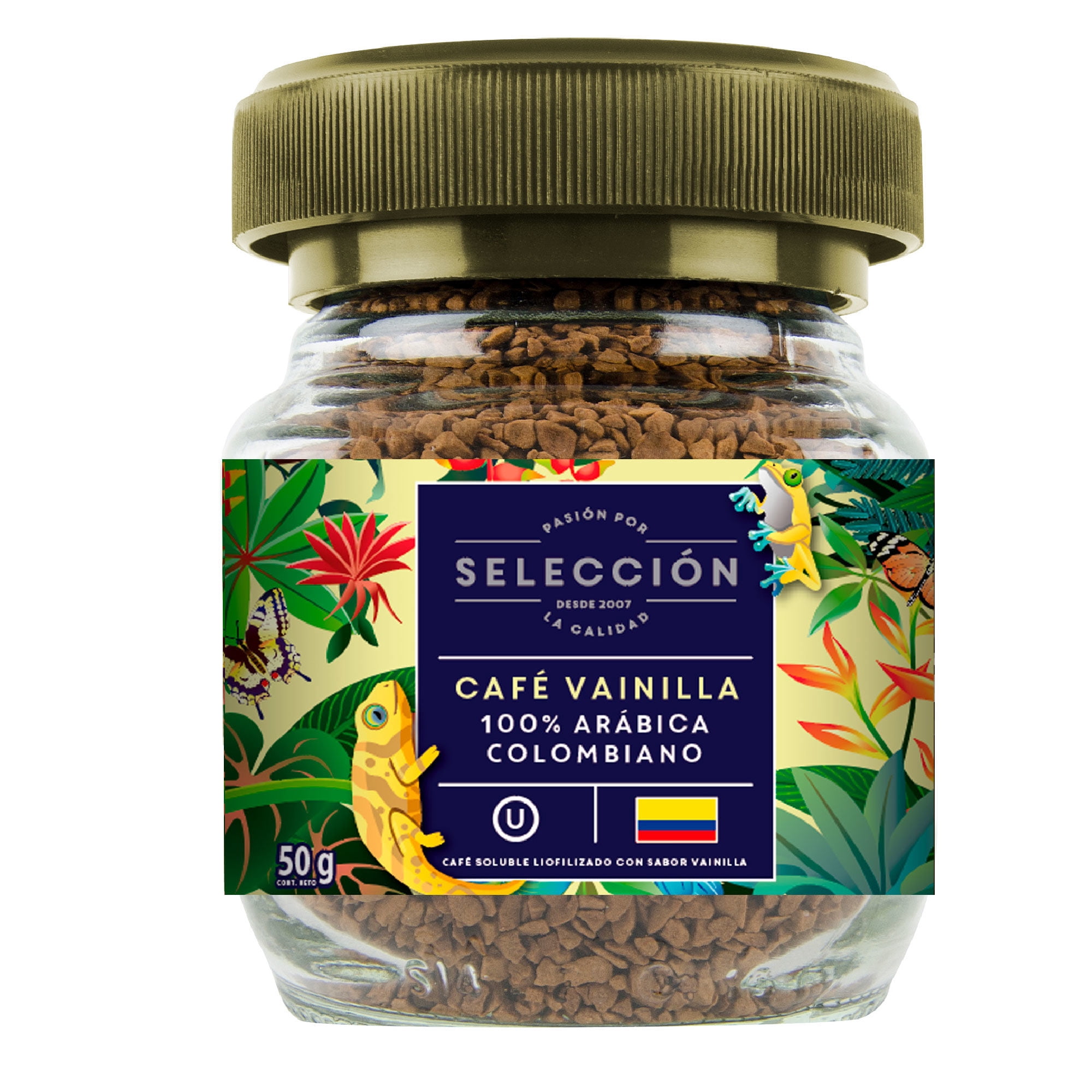 Café Liofilizado Vainilla Frasco 50 gr Selección
