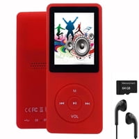 Reproductor Mp3 Imkavery Mp20 64 Gb Rojo Con Altavoz Para Auriculares 128 Gb