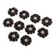 thumbnail image 2 of 10 unids perla rhinestone botón de flor adornos de cristal flatback decoración negro + perla, 2 of 5