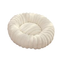 Magideal - Cama De Gato Redondo Cama De Felpa Cómoda Gatito Gatito Cama Cama Abrazadera Cama Para Perros Cama Para Perros Cama Para Mascotas Para Mascotas Perros Blanco 50Cm