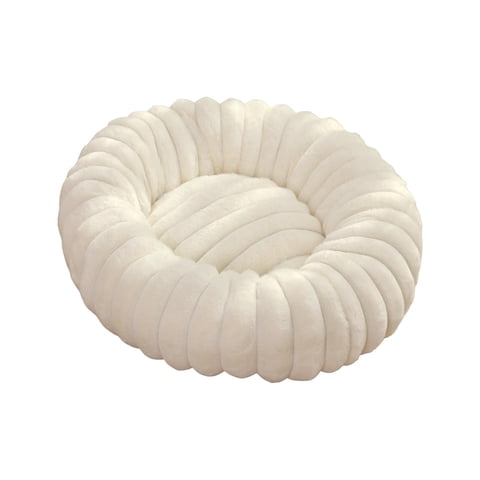 Ioensy - Cama Calmante Para Perros Y Gatos, Cojín Para Calentar Mascotas, Color Blanco, 40 Cm