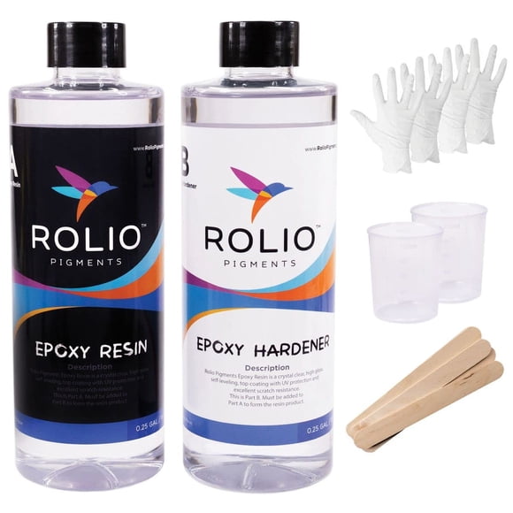 Kit De Resina Epóxica Crystal Clear 946 Ml Con Accesorios