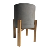 Decogreen - Macetero Terracota Pedestal Bambú Cemento