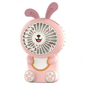 Genérico - Mini Ventilador Usb Recargable Portatil Con Luces Led Rondon