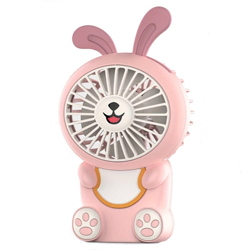 Genérico - Mini Ventilador Usb Recargable Portatil Con Luces Led Rondon