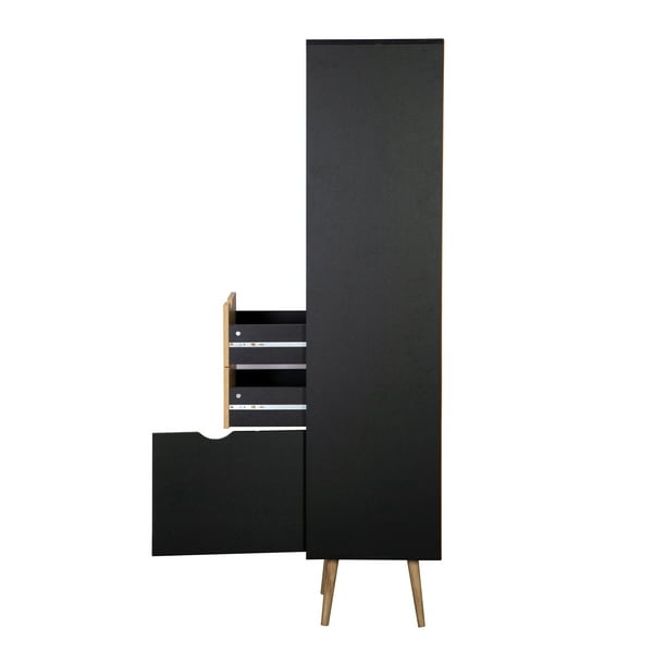 Estante Librero Top Living Gotemburgo Black Nórdico Cajones | Lider