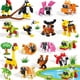 thumbnail image 1 of HLXGFCAI Juego de 20 mini bloques de construcción de animales STEM, 1 of 6