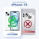 thumbnail image 2 of Funda SleekCover para iPhone 15 de 6,1" azul a rayas, 2 of 9