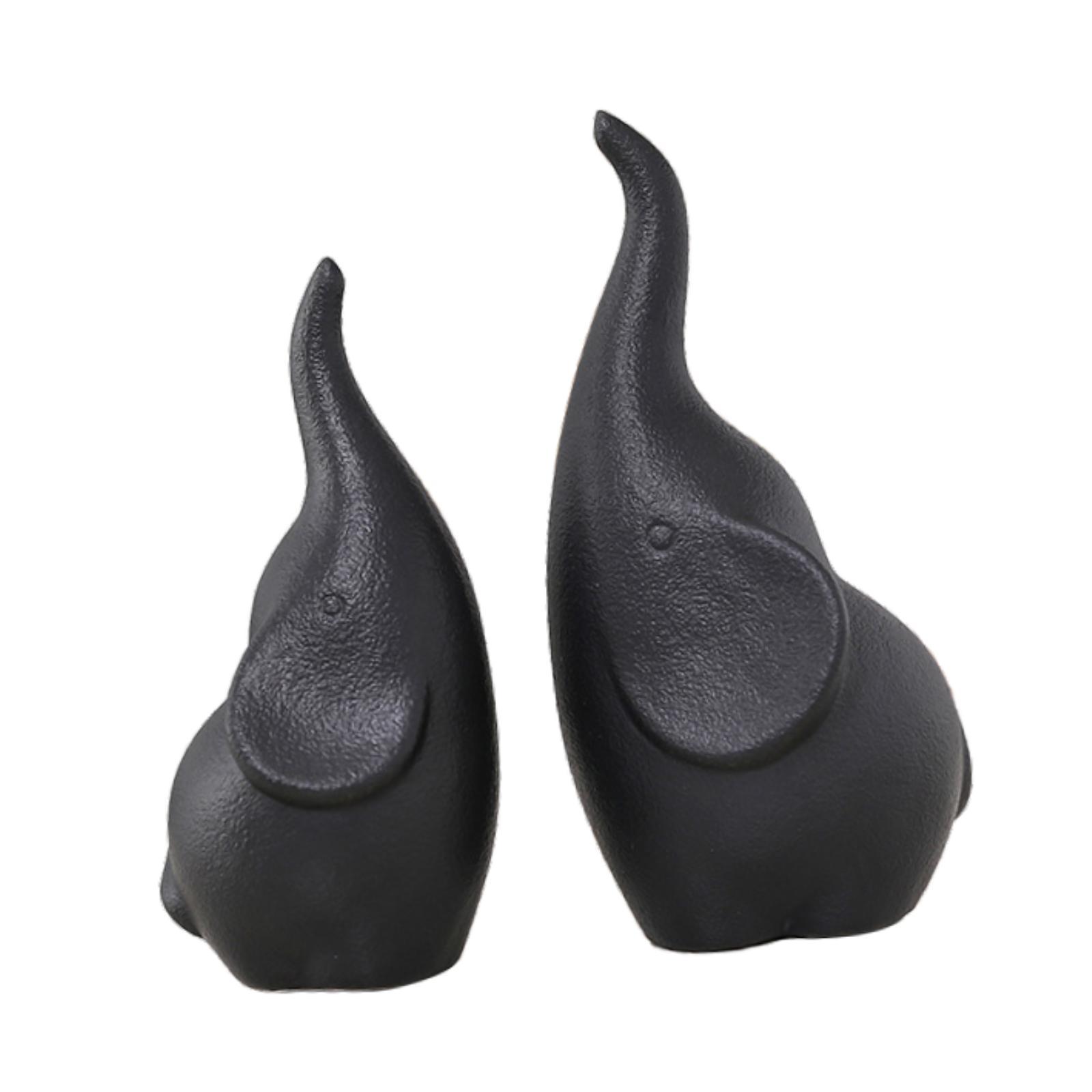 Magideal - Figurita De , Estatua De Cerámica, Mesa De Regalo, Escultura De Adorno De Animal Para Soporte De Tv, Decoración Interior, Cocina, Restaurante, Negro