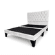 thumbnail image 1 of Cama Europea 2 Plaza Base Dividida Blanco Felpa Capitone, 1 of 2