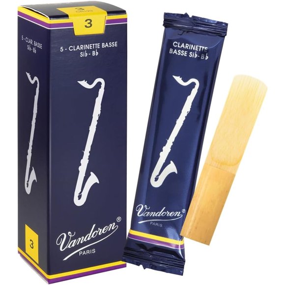 Cañas Vandoren Traditional para Clarinete Bajo, Fuerza 3, Juego de 5