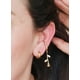 thumbnail image 2 of Aro Largo Rosa Sin Perforaciones Earcuff Unidad Chapado En Oro 18k, 2 of 3