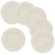 thumbnail image 1 of XmhyTop Juego de 6 Manteletes Redondos Individuales de Algodón Premium, Antideslizantes con Textura Gruesa, Resistentes al Calor, Estilo C, 36cm, Color Blanco, 1 of 5