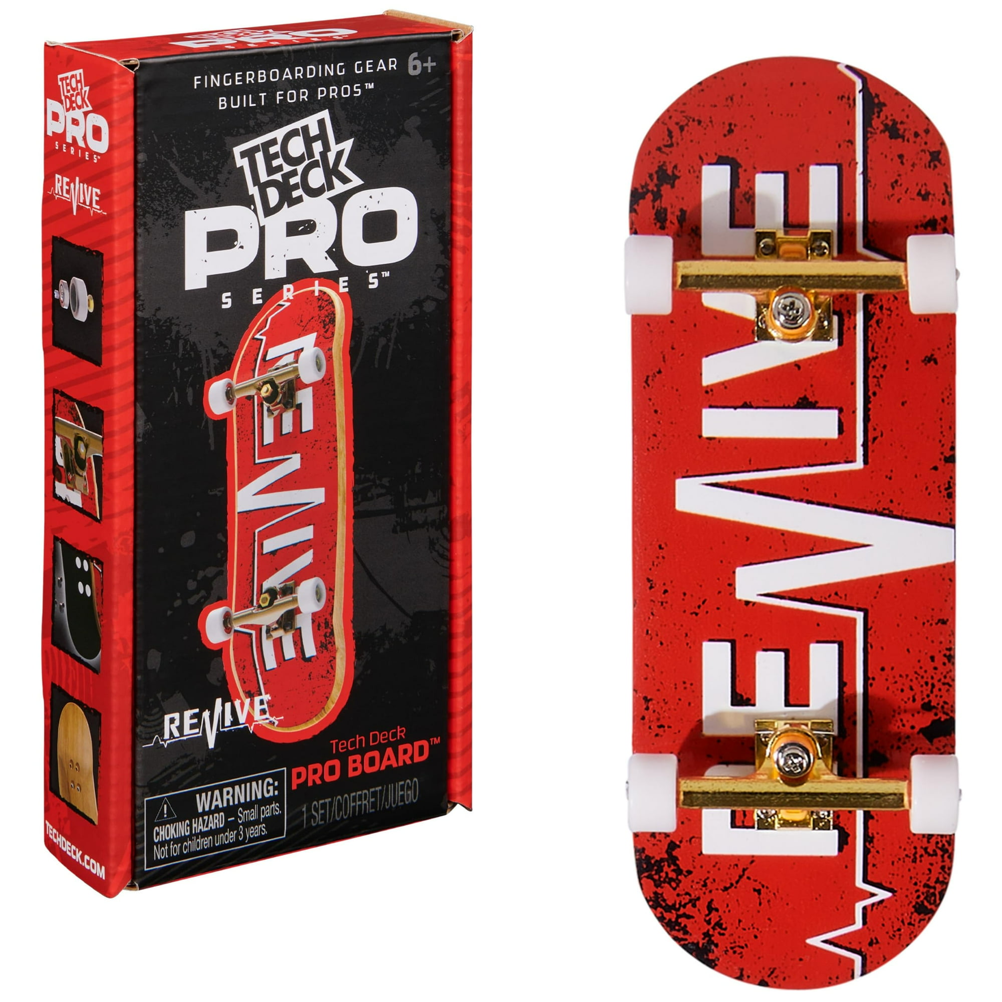 Monopatín Finger Tech Deck Revive Pro Series Con Almacenamiento 6+