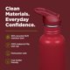 thumbnail image 2 of Botella Klean Kanteen 765 ml Garnet con tapa abatible y pajilla, 2 of 8