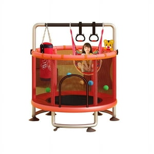 Babyluna - Mini Trampolín Cama Elástica 1.4M Con 5 Juguetes Rojo