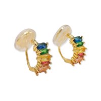 Elbauldejuma - Aros Sin Perforacion Huggies Zirconia Cubicas Colores