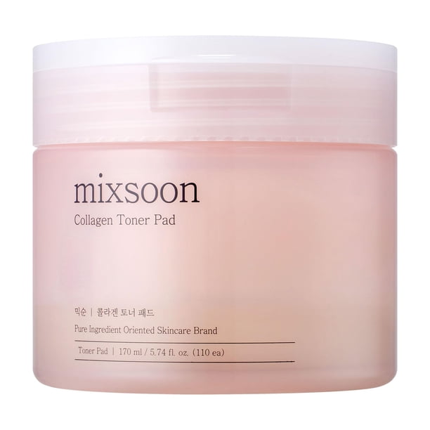 Pads de Tónico con Colágeno Mixsoon 170ml Cuidado Coreano para Piel de Vidrio