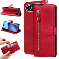 Gangxun - Funda Con Cremallera Para Iphone Air, Carcasa Cartera De Cuero Pu Con Soporte Y Tarjetero