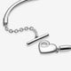 thumbnail image 2 of Pulsera Pandora Moments Cadena Serpiente T-Bar Corazón Plata, 2 of 6