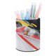 thumbnail image 1 of Meteoro-theme Cylinder Pen Holder Pencil Organizer with Flannel Lining PVC Leather Material Cardboard Base for study work 10*8CM, 1 of 6