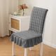 thumbnail image 1 of Xiao Hua Funda para Silla de Comedor Gris Oscuro -2 Piezas, Funda universal para Silla de Comedor con Borde de Falda, Respaldo Completo y Funda de Cojín Gruesa, Usada para Decoración de Boda Estilo, 1 of 4