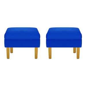 Bodevir - Set Pouf Sky 1C Felpa 01 Azul Rey