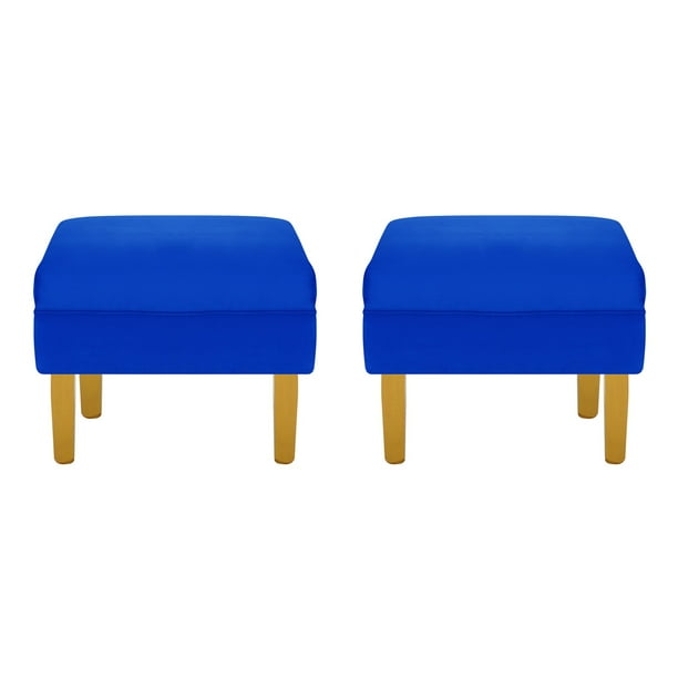 Set Pouf Sky 1c Felpa 01 Azul Rey