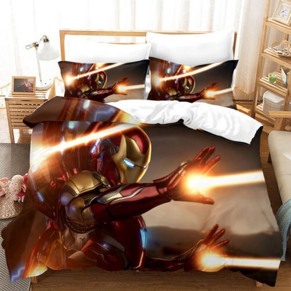 The Avengers Soft C Quilt Duvet Cover Set Children Doona Cover Pillowcase3-Piece Bedding Set