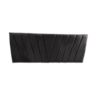 Importclick - Respaldo Moderno Lineal 2 Plazas 150X60 Cm Negro Felpa