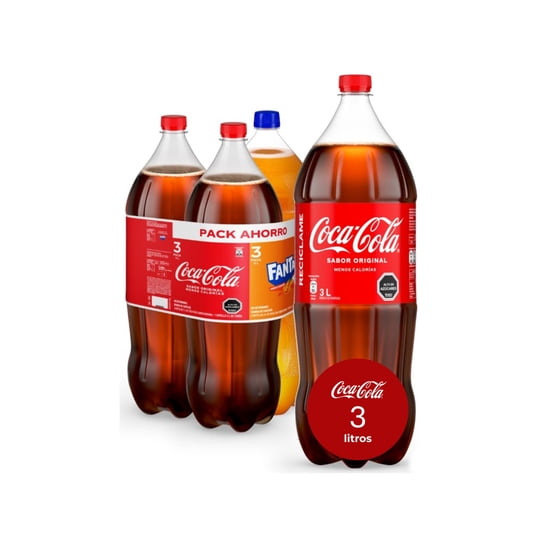 Bebida Naranja Y Cola Original Pack 3 Botella 3 L Coca-cola
