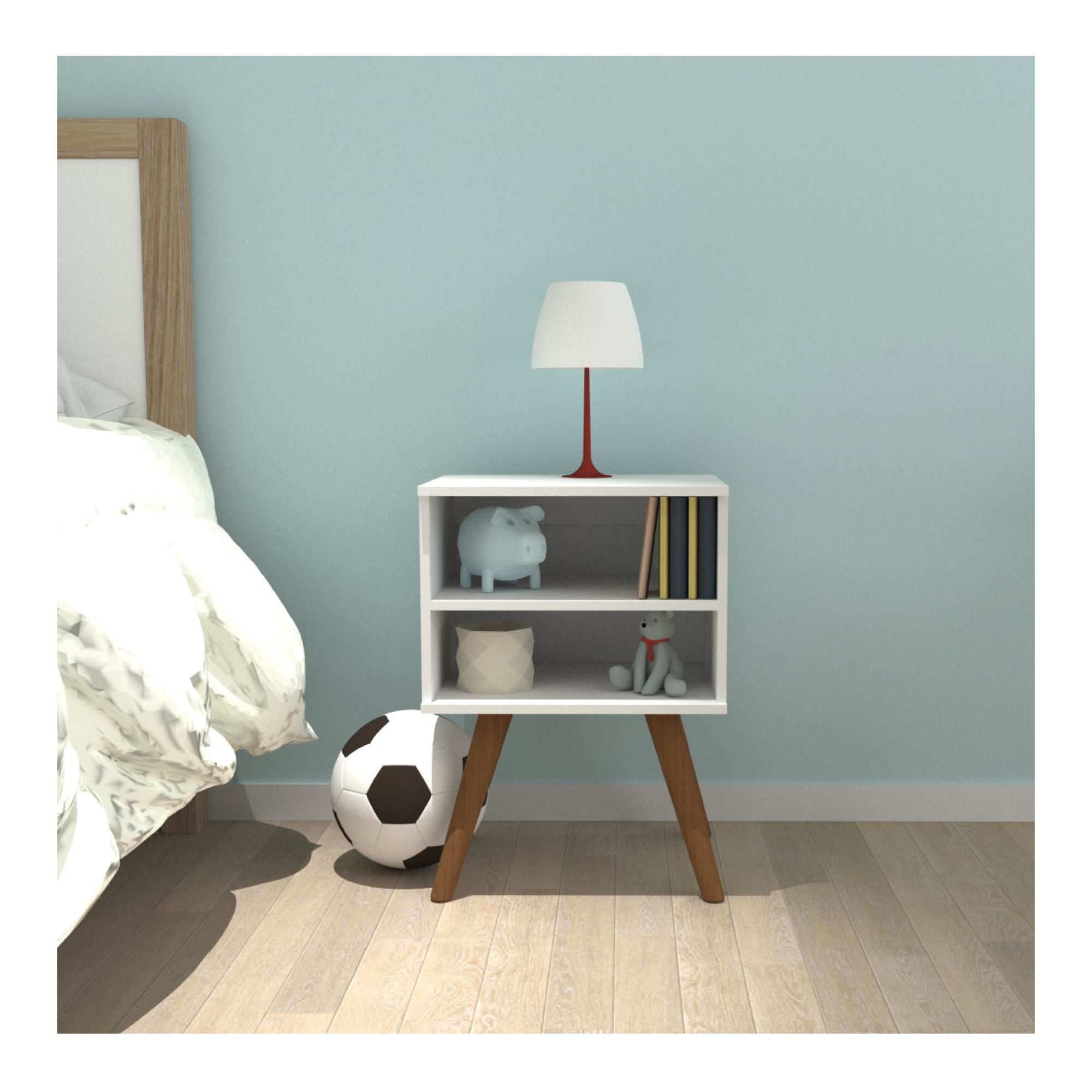 Stanford - Velador 1 Repisa Blanco