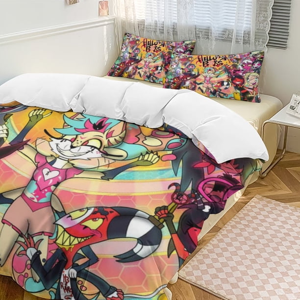 Helluva Boss 3-Piece Bedding Set Soft Warm And Comfortable Soft Bed Set for Bedroom