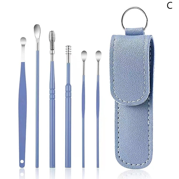 6PCS Ear Cleanser Spoon Health Care Earpick Ear Cleaner Wax Removal Tool Earpick Sticks Earwax Remover Curette Ear Pick Cleaning