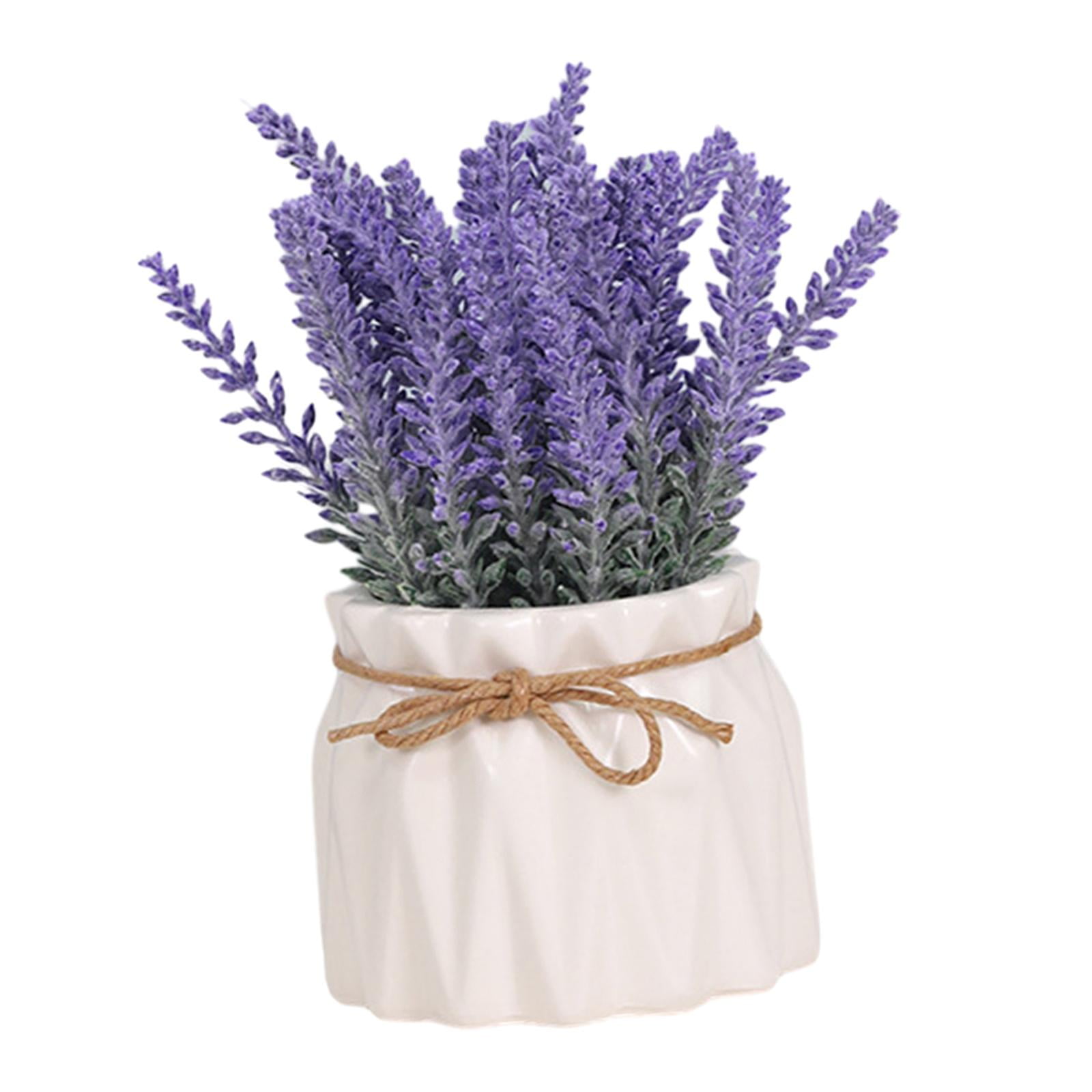 Bothyi - Juego De Jarrón Artificial Para El Hogar Con Planta En Maceta De Lavanda Para Comedor, Hotel, Cocina, Estilo B