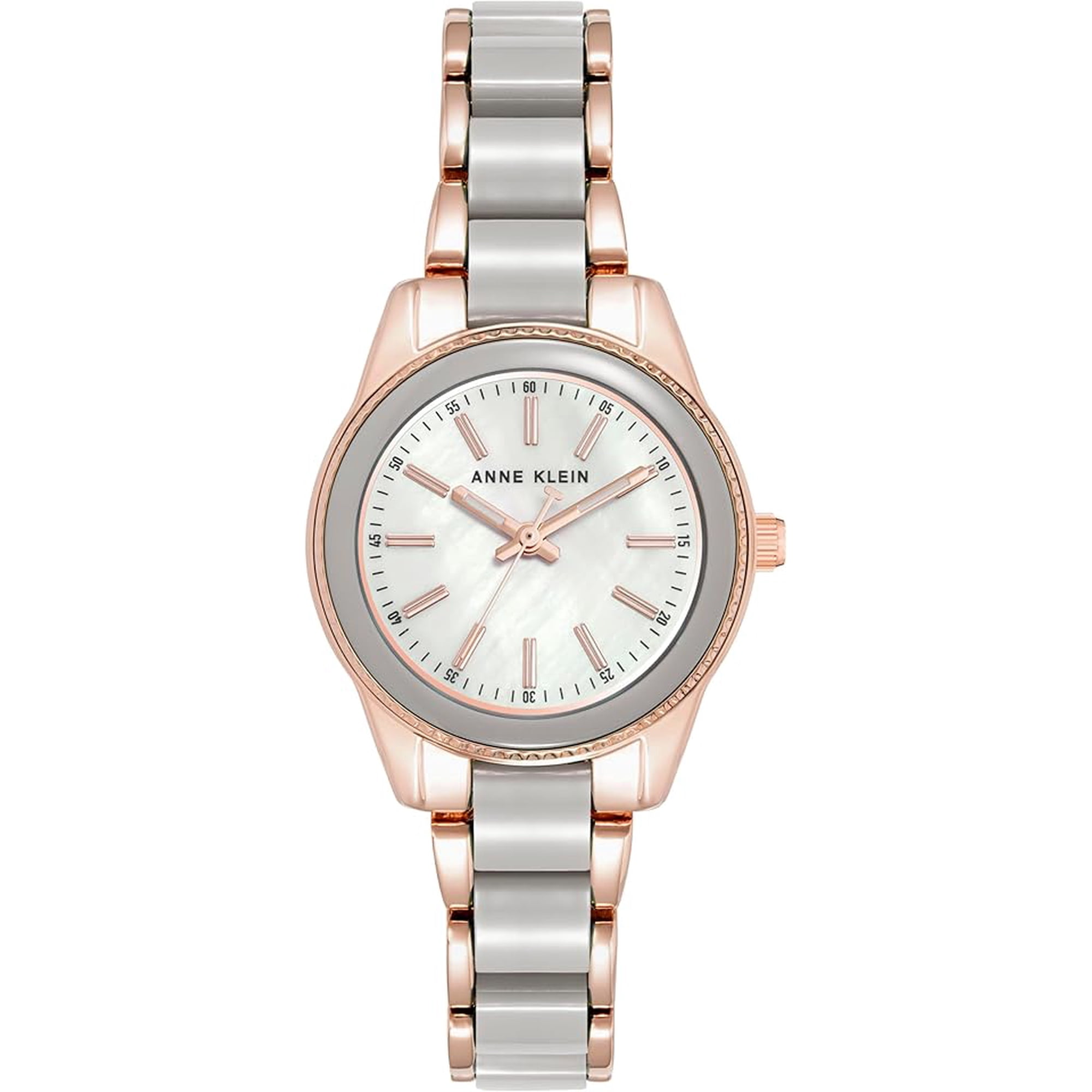 Reloj Analógico Anne Klein Resina Topo Y Oro Rosa Mujer