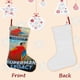 thumbnail image 3 of Legado de Superman Tema: Calcetines de Navidad, fino lino blanco para colgar en escaleras y chimenea, decoración navideña para el hogar, regalo de Navidad. 45cm × 32cm, 3 of 5