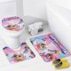 thumbnail image 4 of Supergatitos Super Kitties-theme 4-Piece Shower Curtain Set with Rugs, Waterproof Bathroom Decor Set Includes Bath Mat, U-Shaped Rug, Toilet Lid Cover and Curtain with Hooks, 4 of 6