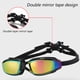 thumbnail image 3 of Gafas de natación con montura grande, resistentes al agua y a la niebla, de silicona galvanizada HD para adultos, para hombres y mujeres., 3 of 6