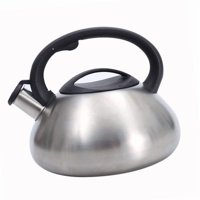 Magideal - Hervidor De Agua Con Sonido De Silbido Para Estufa, Hervidor De Agua Ligero De Acero Inoxidable De 3 L De Ebullición Rápida Para Acampar, Cocina, Té Y