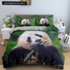 thumbnail image 1 of Panda Bedding Set Lovely China Black White Animal Duvet Cover Bamboo Comforter Cover Polyester Quilt Cover Bed Sheets, 1 of 5