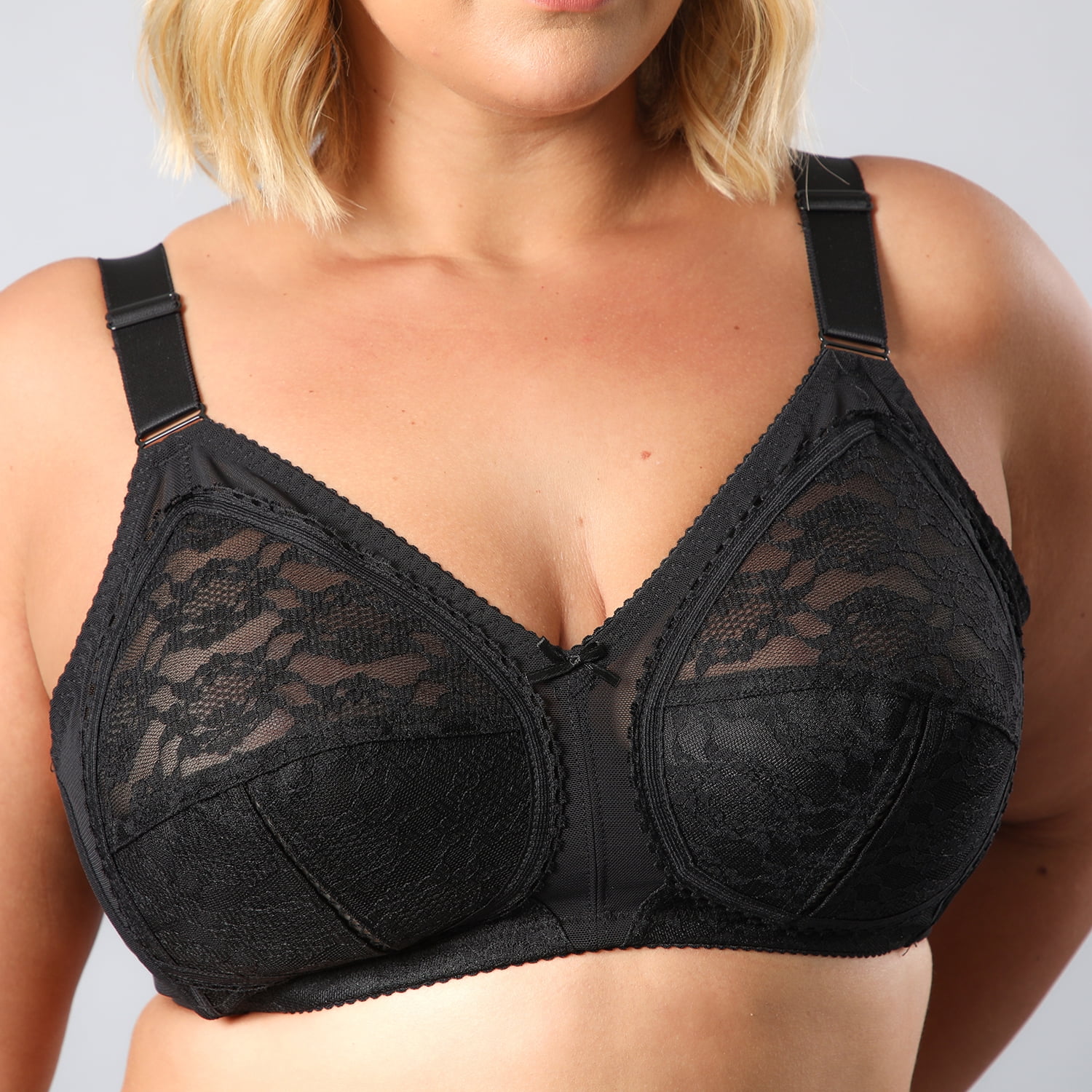 Sostén Encaje Sin Arcos Soporte Natural Flores Mujer 2255