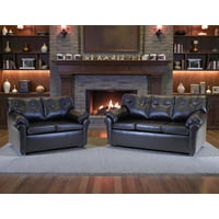 Muebles Altiro - Living Mateo 32 - Cuero Sintético Pu Negro
