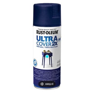 Rust-Oleum - Pintura En Spray Ultra Cover 2X Multiuso Azul Tinta Satinado 340 G