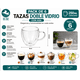 thumbnail image 2 of Pack 6 Tazas Doble Vidrio con Asa 250ml | Térmicas Café Frío y Caliente, 2 of 2