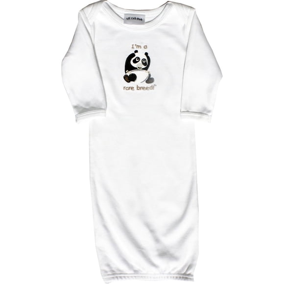 Batita de manga larga para bebé Lil' Cub Hub Panda Bear blanca 0-3 meses